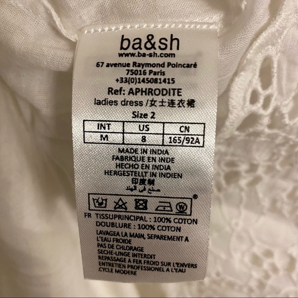 Ba&sh | Robe Aphrodite White Crochet Lace Mini Dress - Picture 8 of 8